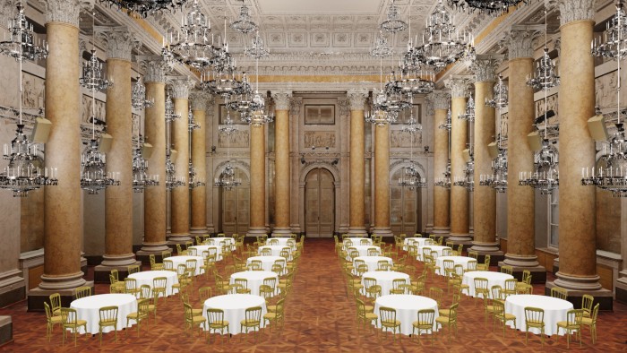 : View of a 3D visualization in Zeremoniensaal - Gala